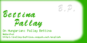 bettina pallay business card